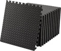 OLIXIS Interlocking Foam Floor Tiles, 1/2 Inch Thick Non-Slip Gym Flooring Mats for Home Gym, Garage Floor Mats Protective Workout Room Tiles for Weight Lifting & Cardio, 12 Pcs