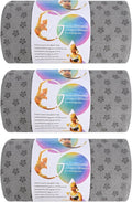 3 Pack Hot Yoga Towels with Plum Blossom Dots, Dark Grey Non-Slip Yoga Mat Towel, Super-Absorbent Soft Suede Microfiber Towel for Hot Yoga, Pilates, Bikram and Exercise Workout(24" x72",Dark Grey)