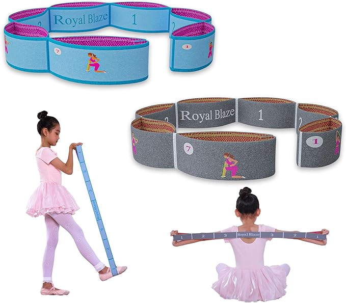 Yoga Stretch Strap with Loops - Streching Strap for Physcial Thearpy, Pilates & Flexibility Training - Exercise Strap for Hamstring, Leg Streching & Rehab - Kids & Adults
