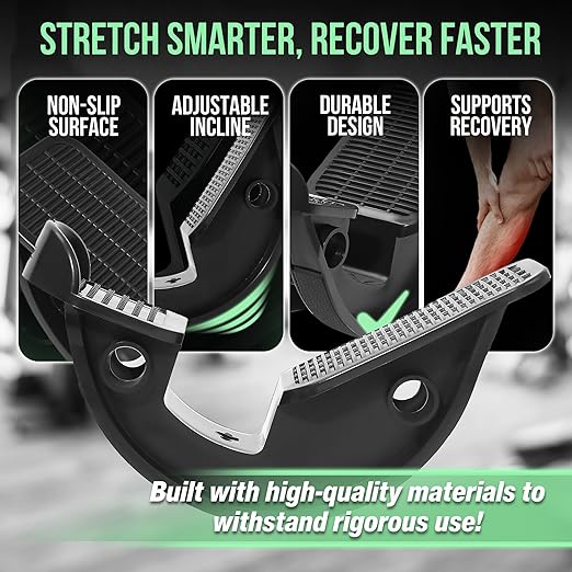 Foot Rocker, Durable Calf Stretcher for Achilles Tendon Relief, Plantar Fasciitis Recovery, and Ankle Pain Support, Calf Exerciser, Foot Stretcher Strengthener, Non-Slip Design for Home, Gym