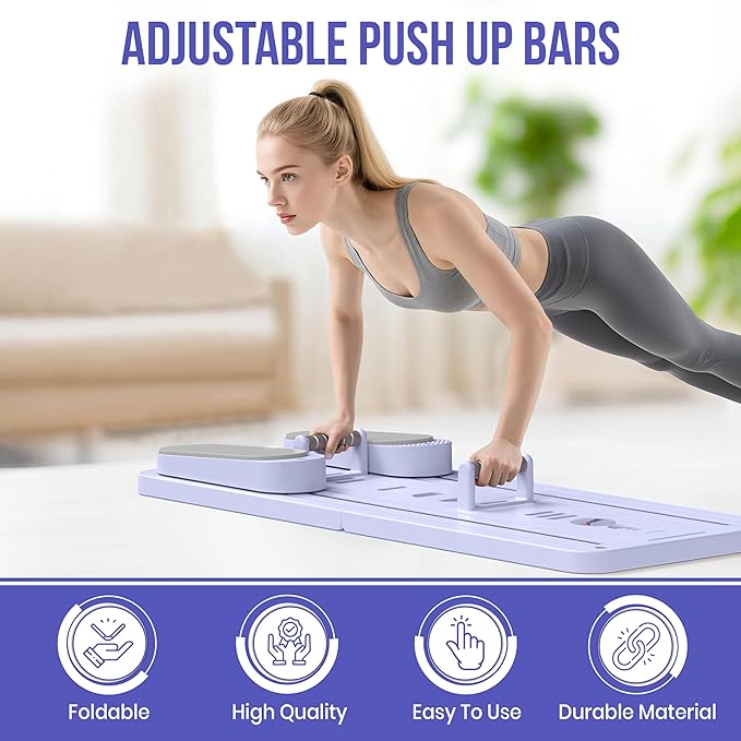Pilates Board - Upgraded Foldable Pilates Reformer Set for Home Workout | Multifunctional Portable Reformer Pilates Machine