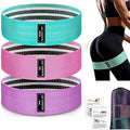 Fabric Resistance Bands for Legs, 3 Levels Non-Slip Exercise Bands for Working Out,Booty Bands for Women & Men, Glute Bands for Home Gym Yoga Pilates Rehab Fitness