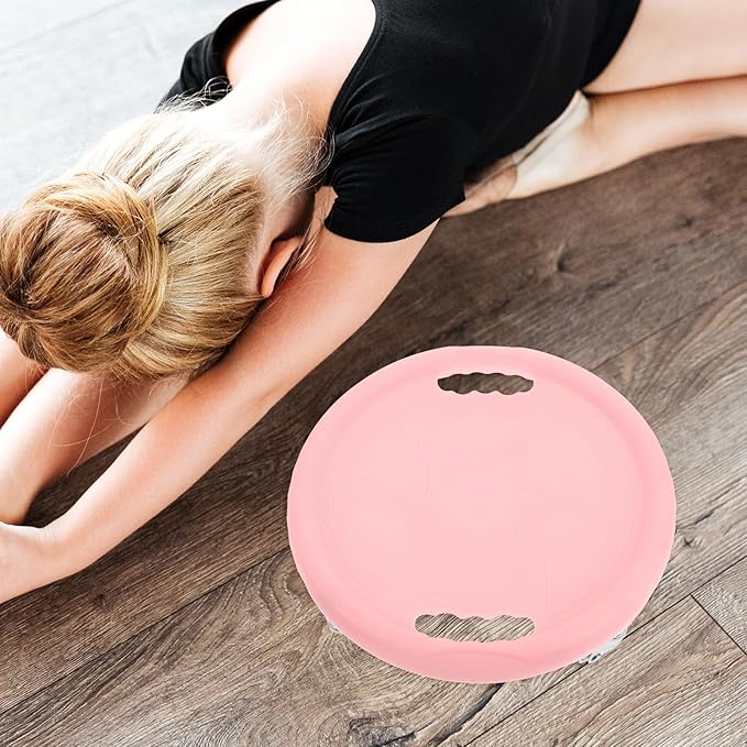 Milisten Ab Roller Wheel with Silent Sliding Disc and Knee Pad, Portable Core Strength Training Abdominal Exercise Machine for Home Workout and Belly Fat Burning, Pink