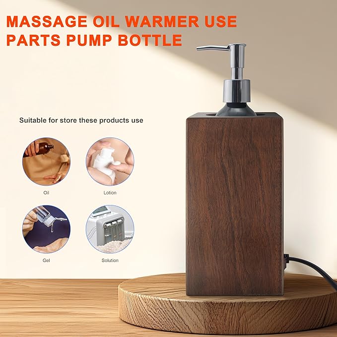 Elitzia ETOH01 ETOH02 Massage Oil Warmer Use Metal Pump Bottle Dispenser 1 Pack 8.45oz/250ml Portable Cylinder Massage Oil Gel Lotion Pump Durable Refillable Containers (Aluminum Oxide Bottle)