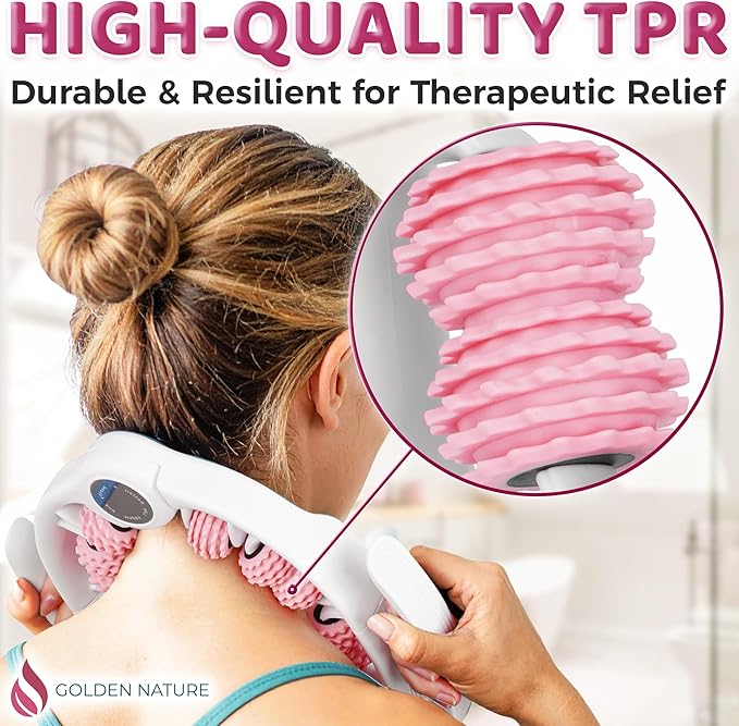Cellulite Massage Roller - Anticellulite Massager for Thighs, Neck & Body - Fascia Massage Tool with Detachable Rollers - Handheld Lymphatic Drainage Tool for Deep Tissue Exercise