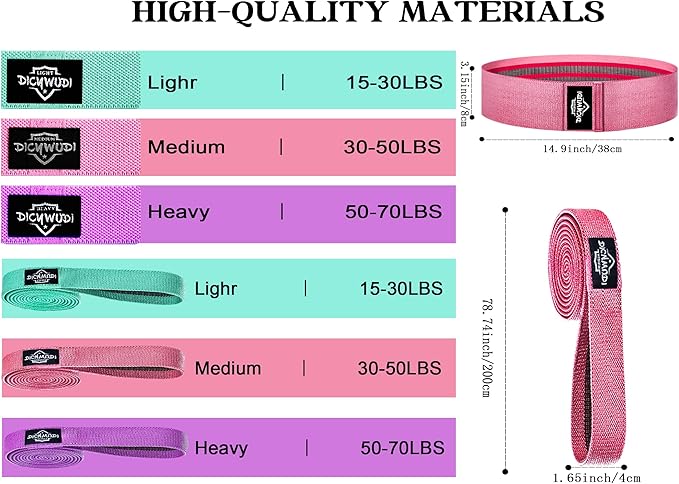 Pilates Essentials Kit for Home Women, Pilates Equipment for Workouts, 6 Fabric Resistance Bands, 12 Inch Magic Circle Yoga Ring, Mini Exercise Ball, Great Exercise Accessories