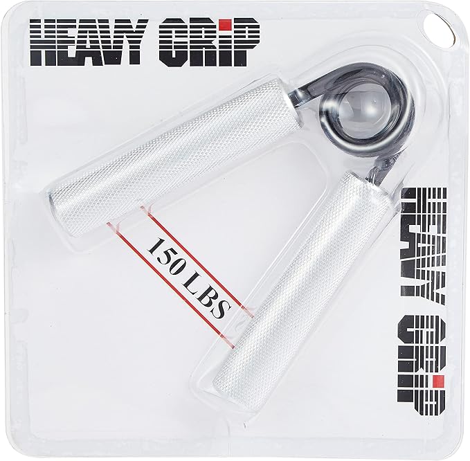 Grip Strengthener, 100 lb Silver Aluminum, Stainless Steel
