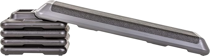 The Step Freestyle Grey Aerobic Platform, Health Club Size Steppers for Exercise