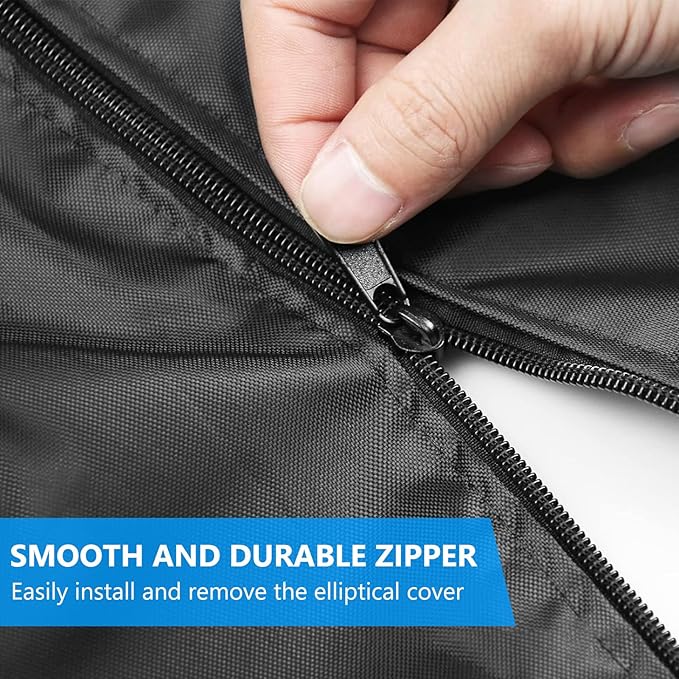 Elliptical Cover Elliptical Exercise Machine Cover for Indoor & Outdoor Home Elliptical Fitness Machine Protective Cover Waterproof & Dustproof Black