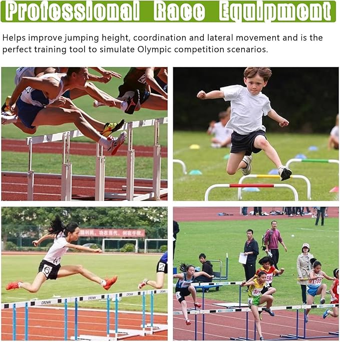 Agility Hurdles Soccer Training Agility Poles, Multi-Function Athletic Speed Hurdles for Athlete/Coach, Portable Sports Team Agility Obstacles Pole, Easy to Install(100cm/39in/3.3ft)