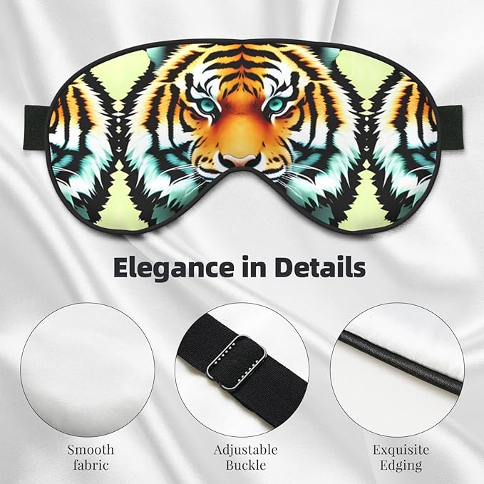 Little Fat Tiger Head Head-Mounted Double-Sided Light-Blocking Sleeping Eye mask to Protect Eyes and Relieve Eye Fatigue