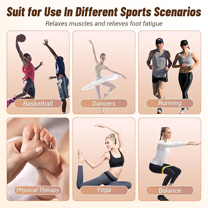 EVERYMATE 4-in-1 Cork Balance Board Kit, Foot & Ankle Strengthener with Massage Roller/Ball, Toe Resistance Bands, Storage Bag, for Enhance Mobility & Prevent Falls Improve Foot Function for Home/Office/Gym