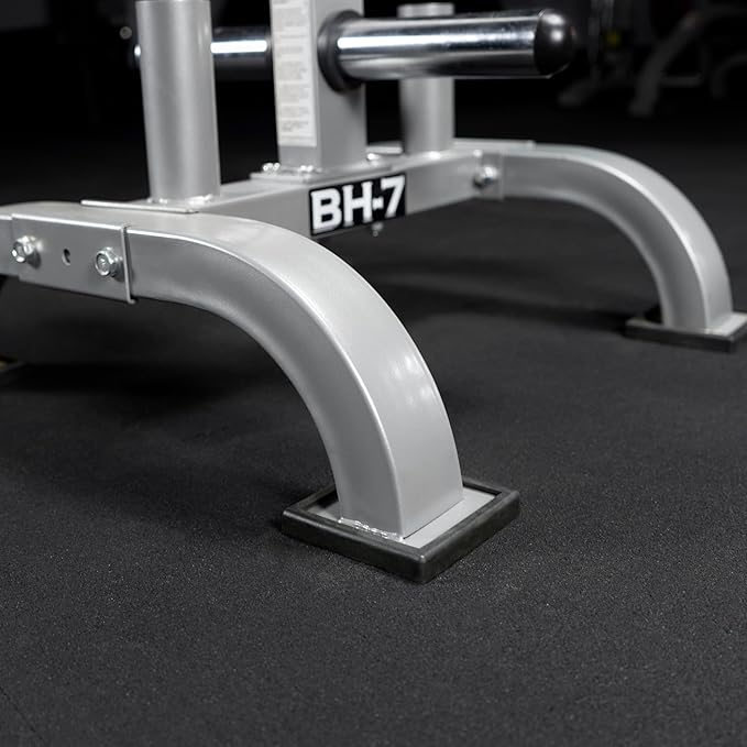 Valor Fitness Weight Plate Rack with Barbell Holders – Heavy-Duty Steel Storage Tree with 6 Pegs and 2 Vertical Bar Sleeves for Standard and Olympic Plates – 800 lb Capacity for Home & Garage Gyms