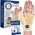 Doctor Developed Ergonomical Thumb Brace Support Right Hand or Left Hand for Arthritis Pain and Support, Thumb Spica Splint for Trigger Thumb, Thumb Stabilizer for Tendonitis, Sprain (Nude /1 Pack)