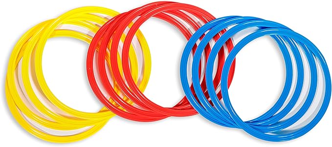 Speed & Agility Training Rings - Set of 12 - with Carrycase - by Trademark Innovations