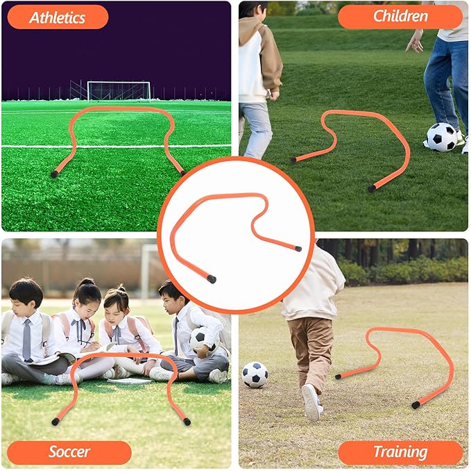 2pcs Plastic Agility Hurdles 23cm Sports Speed Training Equipment for Soccer Football Track Sprinting Practice
