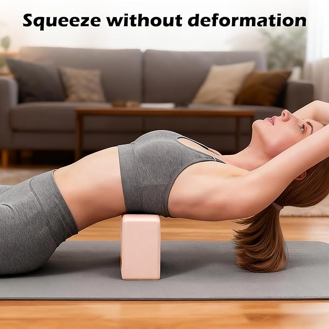 Leikefitness Yoga Blocks 2 Pack,Lightweight-High Density Eva Foam Soft Non-Slip for Yoga, Pilates, Meditation 9"×6"×3"