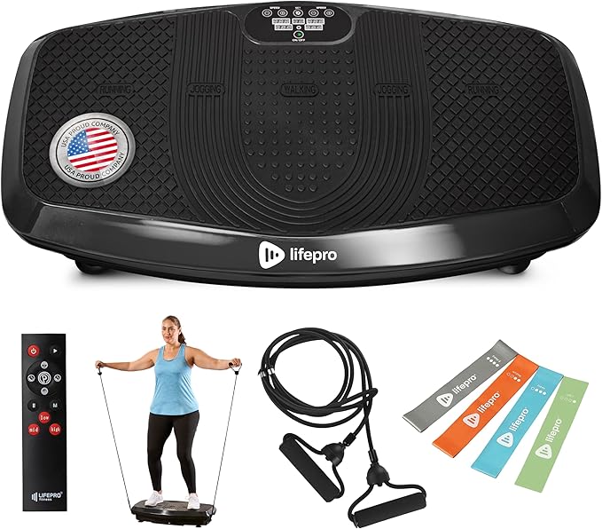 Lifepro Hovert 3D Heavy Duty Vibration Plate Machine – Sturdy Dual Motor Platform with Lateral & 3D Motion – Full Body Workout for Strength, Balance, Recovery & Circulation