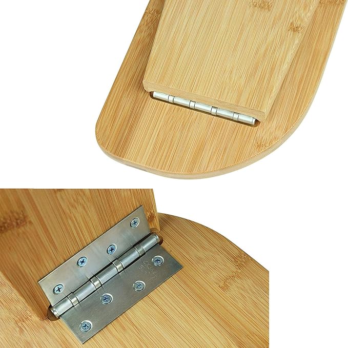 Portable Bamboo Ergonomic Folding Meditation Bench, Perfect Kneeling Stool Ergonomic Bamboo Yoga Bench for Extended Practice - Includes Carrying Bag