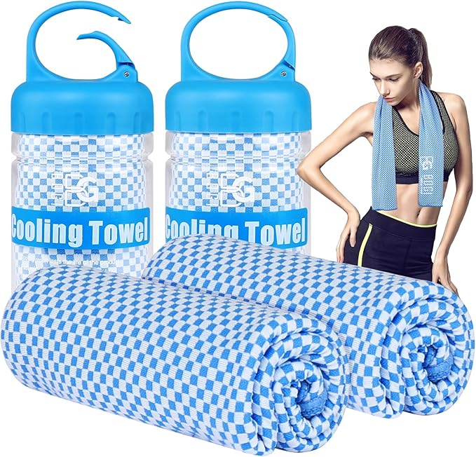 BOGI Cooling Towels for Neck and Face, Soft Breathable Cool Towel for Instant Cooling Stay Cool for Yoga, Sport, Gym, Camping, Running & More Activities
