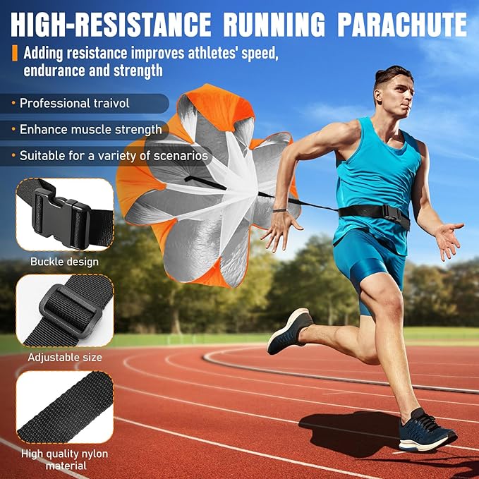 Agility Ladder, Agility Speed Training Equipment Set, 20ft Speed Ladder, 12 Soccer Cones, 4 Hurdles, Jump Rope, Running Parachute, Soccer Football Basketball Training Equipment Accessories