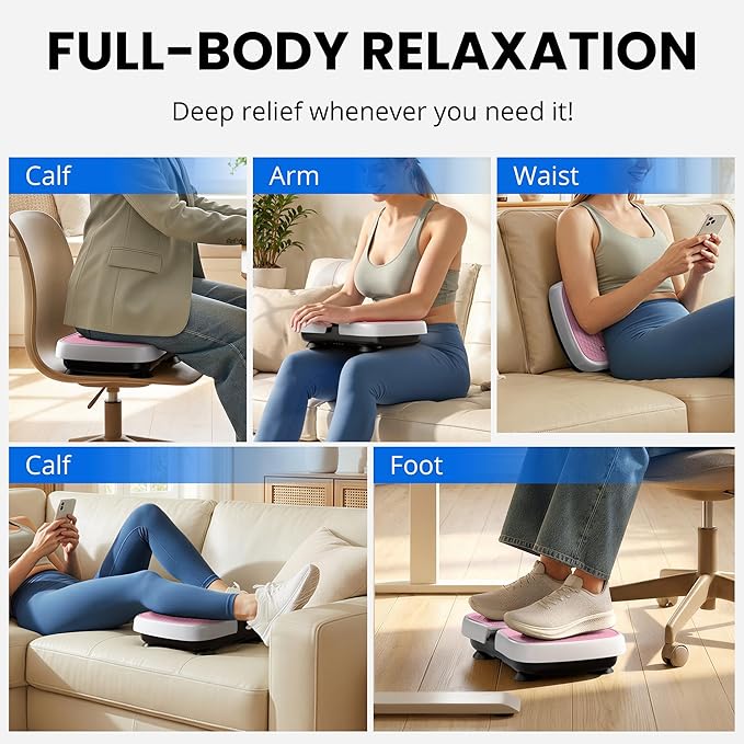 Mini Vibration Plate Machine, Leg Waist Workout Vibrating Plate Portable Quiet Percussion Massager for Legs, Waist, Back, Neck Vibration Massager,Buttocks Muscle Stiffness Relief