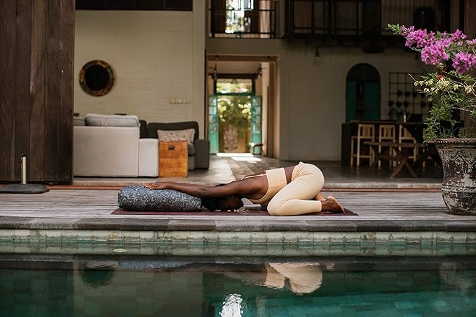 yogadesignlab | The Yoga Bolster | Comfortable, Supportive Eco-Friendly Luxury Yoga Cushion | Recycled Plastic Bottle Microfiber | Natural Cotton, Foam Filling