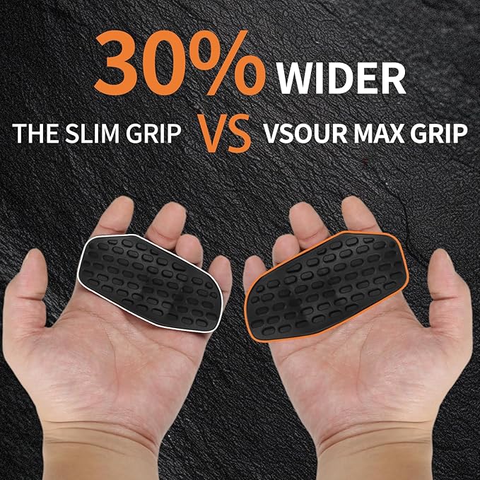 Gym Grips for Men and Women, Non-Slip Rubber Grips for Deadlifts, Rows and Pull-ups, Protect Palms Suitable, Rypt Grip and Lifting Grips. Black