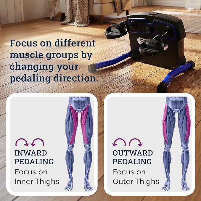 Scoop Lateral Elliptical | Compact Under Desk Exercise Equipment & Lateral Elliptical Machine | Leg Exerciser While Sitting for Seniors | Low-Impact Leg Exerciser for Balance, Mobility & Strength