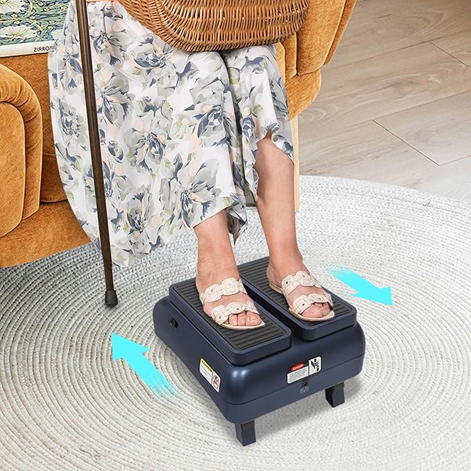 Under Desk Elliptical Machine, Electric Seated Pedal Exerciser, Mini Ellipse Leg Exerciser with Remoter, 2 Level Speeds, Electric Foot Circulation Device