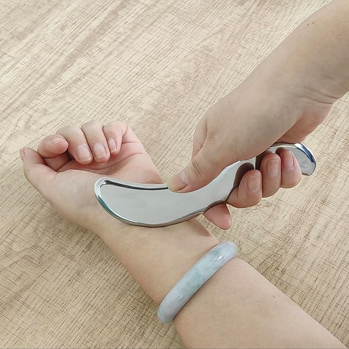 BYYDDIY Hypoallergenic Titanium Gua Sha Muscle Scraper Tool,Muscle Scraping Tool (S-TI)