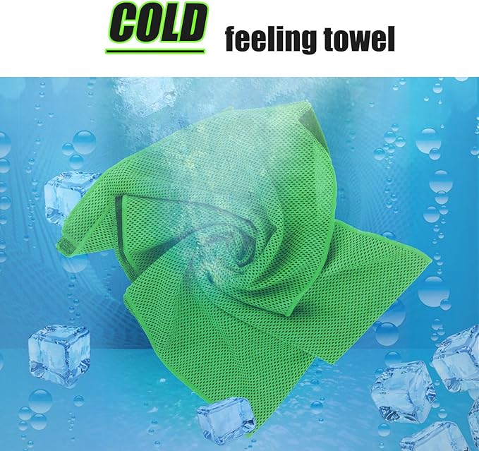 Biange Cooling Towels (40"x 12", Pack of 30) for Neck and Face, Cold Towel for Hot Weather, Sports, Workout, Fitness, Gym, Yoga, Golf, Pilates, Travel, Camping & More