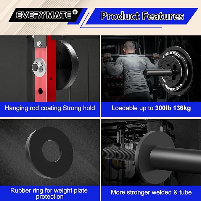 EVERYMATE Weight Plate Storage Rack, Olympic Weight Plate Holder, Bumper Plate Storage, Home Gym Organizer