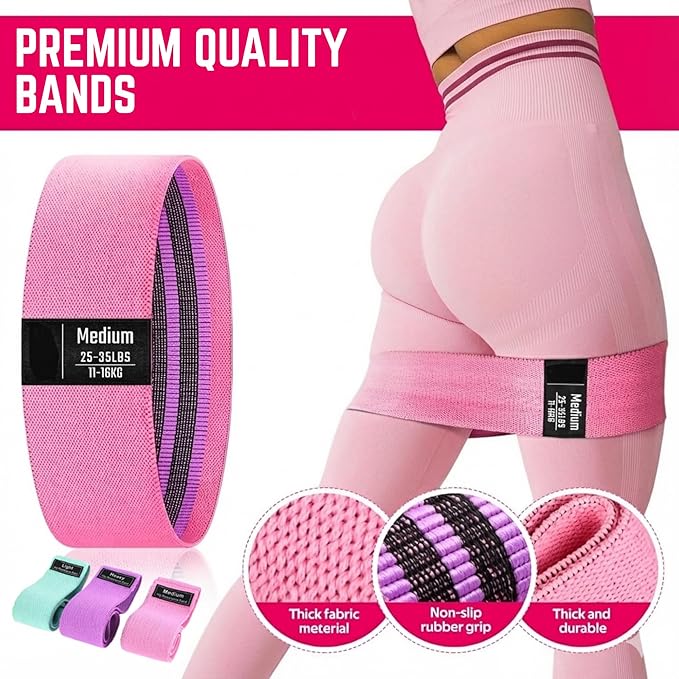 18 Pcs Pilates Kit for Home Workouts Women, 14" Magic Circle with Pilates Ring and Ball Set, 3 Fabric Resistance Bands & 5 Latex Bands for Core Strength, Toning & Flexibility.