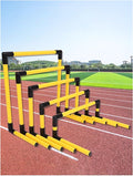 Portable Adjustable Football Hurdles，Agility Training Hurdles Set of 5, Detachable Practice Hurdles for Track and Field(Yellow)
