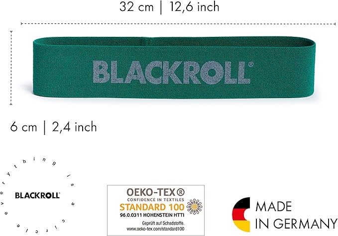 BLACKROLL Foam Roller Exercise Kit - Loop Resistance Bands for Body Stability, Muscle Roller For Back, Physical Therapy Exercises, Deep Tissue Massager, Workout Equipment With Running Bag