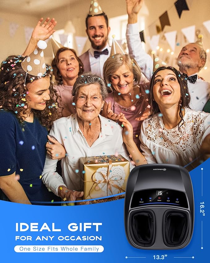 KINGJOY Foot Massager with Heat - Professional Shiatsu Deep Kneading for Neuropathy & Plantar Fasciitis Relief | 2026 Upgraded Model