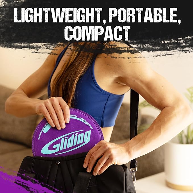 Gliding Discs for Working Out - Exercise Sliders for Carpet & Hardwood Floors 1 Pair, Authentic Workout Sliders Disc for Full Body Resistance Workout, Includes 4 Streaming Video Workouts