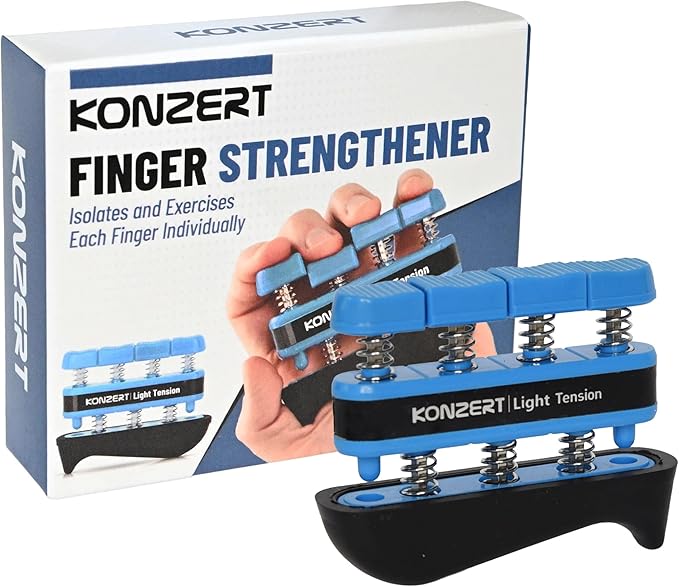 Finger Strengthener - Grip Strength Trainer, Forearm & Hand Gripper Exerciser, Strengthening Grip for Therapy, Guitar Handgrip, Wrist Strengtheners