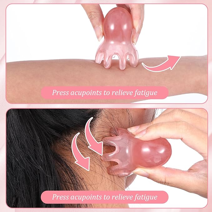 Head Massager Scalp Comb, 3 Pcs Resin Scalp Massager for Headaches Relaxation Head-Scalp Massage Tool Gua Sha Massage Comb Set Manual Acupressure Tool for Birthday Mother's Day Gifts