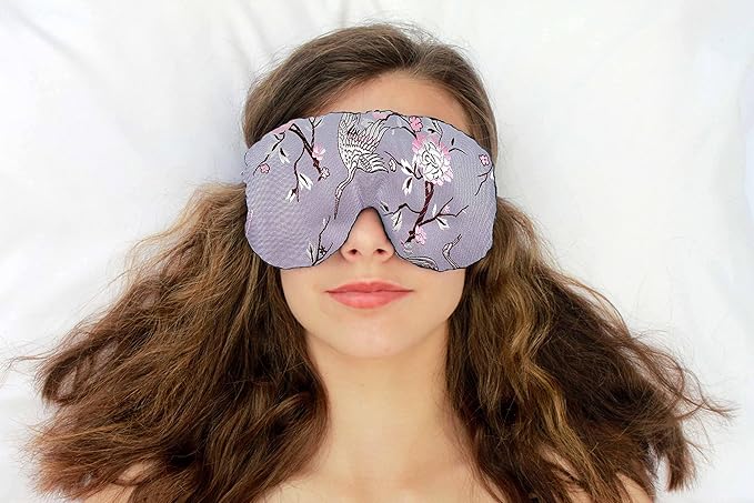Opulence Weighted Yoga Eye Mask – Handmade Relaxation Pillow for Meditation & Savasana – Lavender Scented or Unscented, Flaxseed Filled, Satin & Velvet with Adjustable Strap