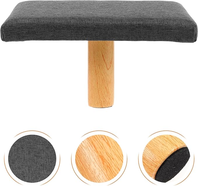 Sosoport Ergonomic Prayer Stool with Soft Cushion Single-Leg Meditation Bench for Sitting Kneeling and Balance Training Portable Gray Seat Suitable for Users