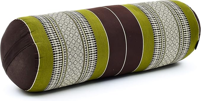 Leewadee Yoga Bolster - Standard Size – Large Meditation Cushion, Tube Pillow for Comfortable Reading, Pilates Equipment, Kapok Filling, 24 x 10 x 10 inches