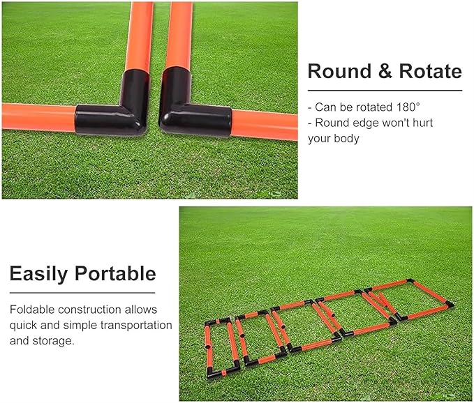 Portable Hurdles Training Equipment 5 Pack, PVC Pipe Agility Training Hurdles Sport Squad Speed Hurdles Set Obstacle Training Track and Field Hurdle (Color : Yellow)