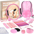 20 Pcs Pilates Ring Set for Women, Magic Circle Pilates Rings 12" with Resistance Bands, Pilates Kit for Home Workouts, Pilates Equipment for Strength, Toning and Flexibility