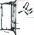 Valor Fitness Cable Crossover Machine - 17 Adjustable Positions with Pull Up Bars and Optional Bundle Attachments Max Weight 200 lb. Plate Loaded Pulley System for Home Gym Power Workout