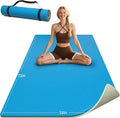 HAHE Yoga Mat Thick, 72"x32"x0.4"Th (10mm), Wide Non-Slip Exercise Mat with Carry Strap, Double-Sided POE Fitness Mat for Yoga, Pilates & Floor Workouts