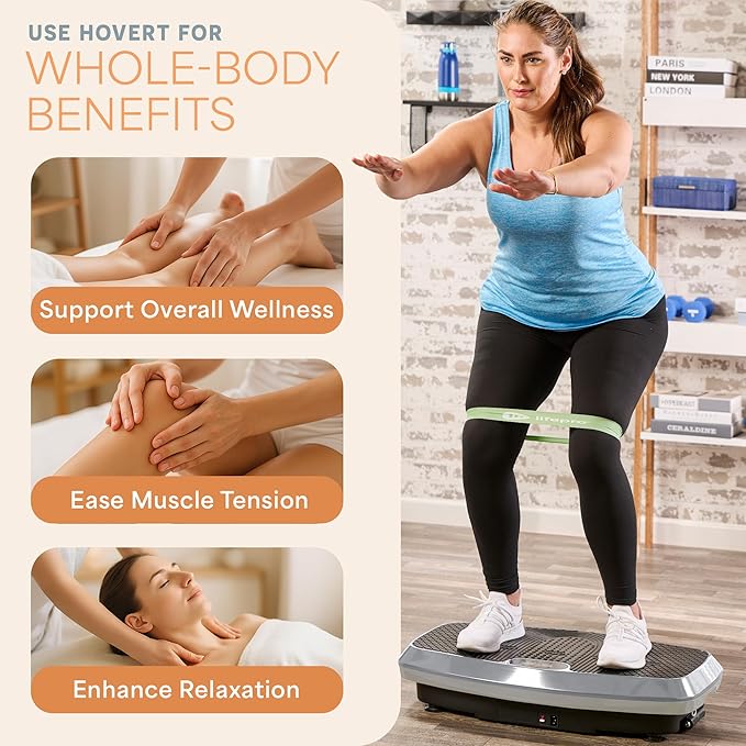 Lifepro Hovert 3D Heavy Duty Vibration Plate Machine – Sturdy Dual Motor Platform with Lateral & 3D Motion – Full Body Workout for Strength, Balance, Recovery & Circulation
