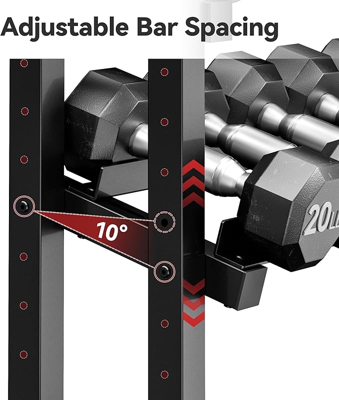 3-Tier Heavy-Duty Dumbbell and Plate Rack 1200LB Capacity, Adjustable Weight Storage Stand for Dumbbells, Kettlebells, Barbells & Weight Plates, Compact Multifunctional Organizer for Home Gym