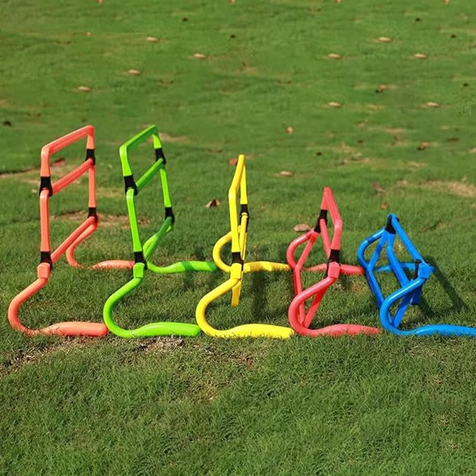 pistro Agility Training Hurdles 5Pcs Adjustable Speed Hurdles for Football, Running, Obstacle Courses & Fitness Drills